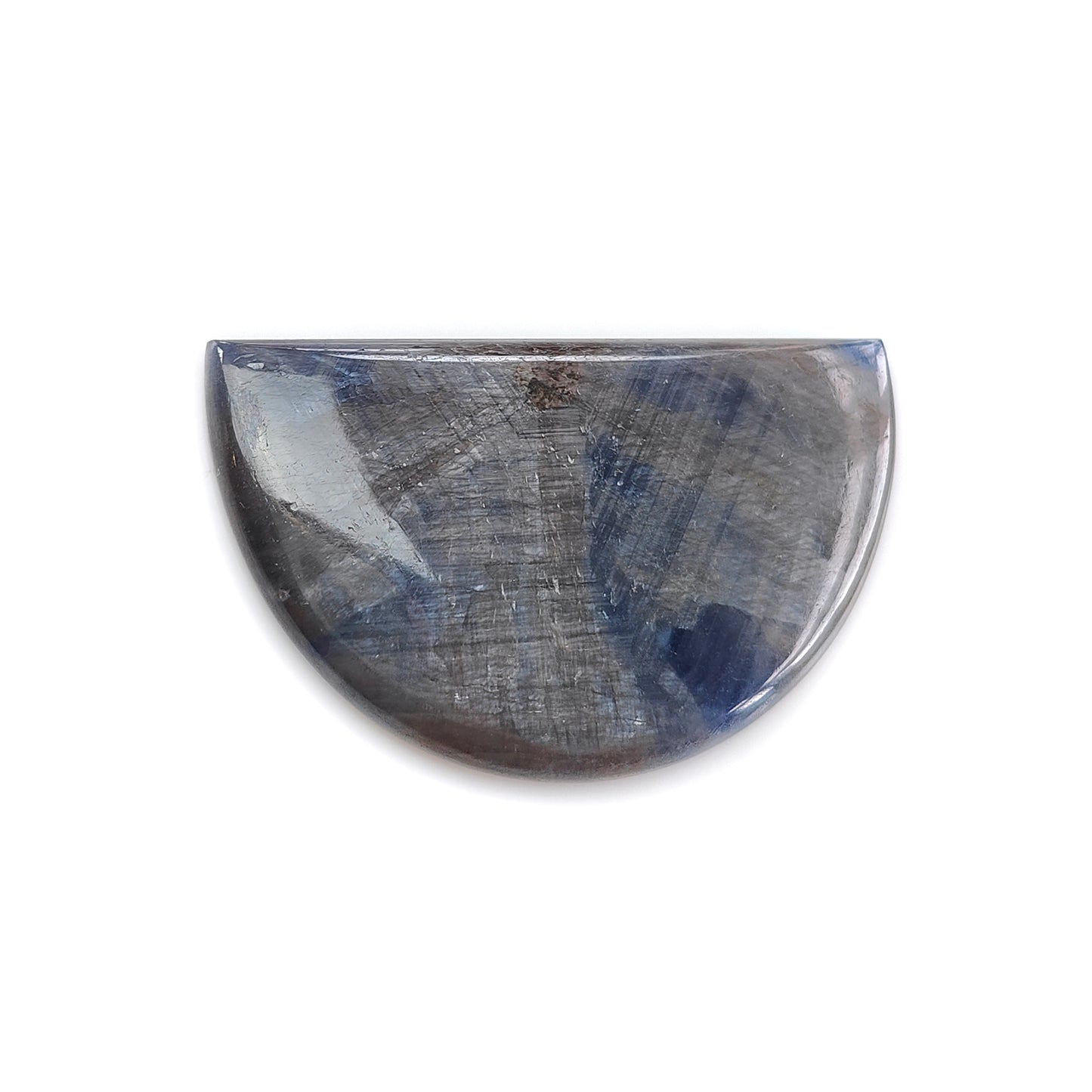 Silver Gray Sapphire Trapiche Cabochon Gemstone