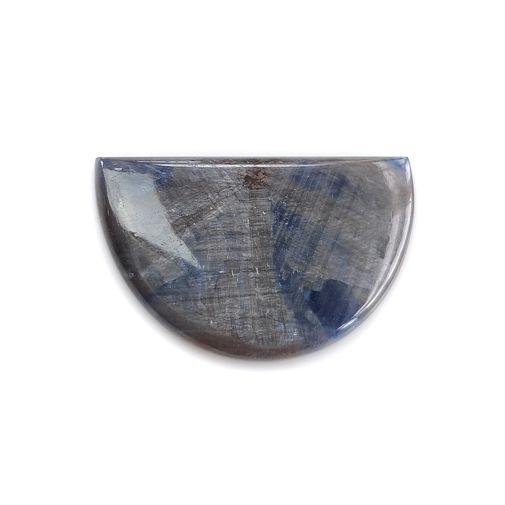 Silver Gray Sapphire Trapiche Cabochon Gemstone