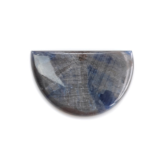 Silver Gray Sapphire Trapiche Cabochon Gemstone