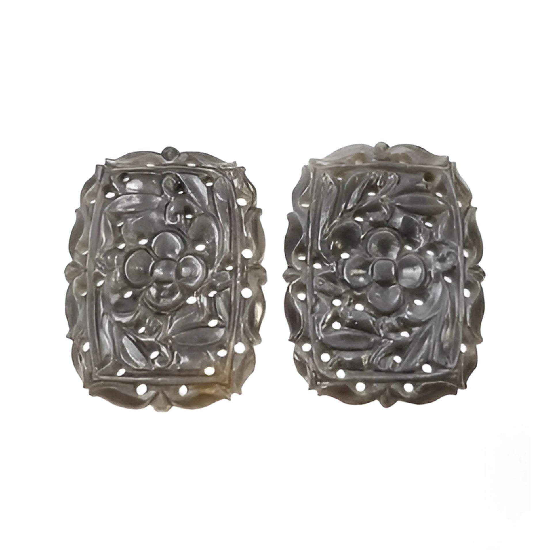 silver sapphire baguette carving