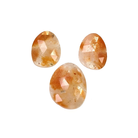 sunstone rose cut gemstone