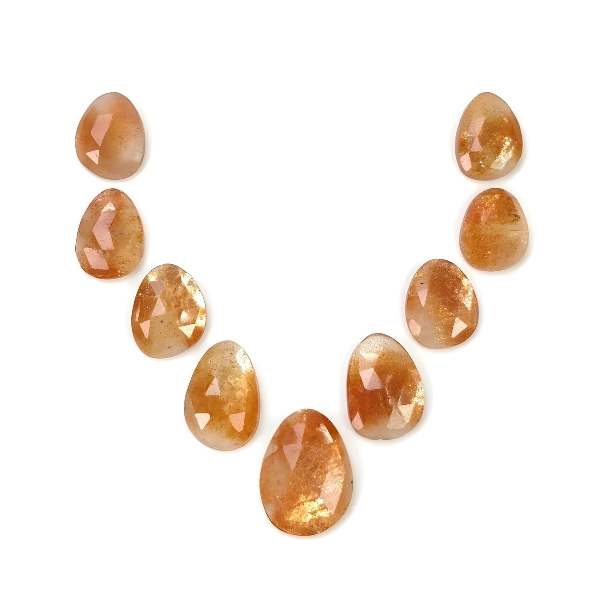 sunstone rose cut gemstone
