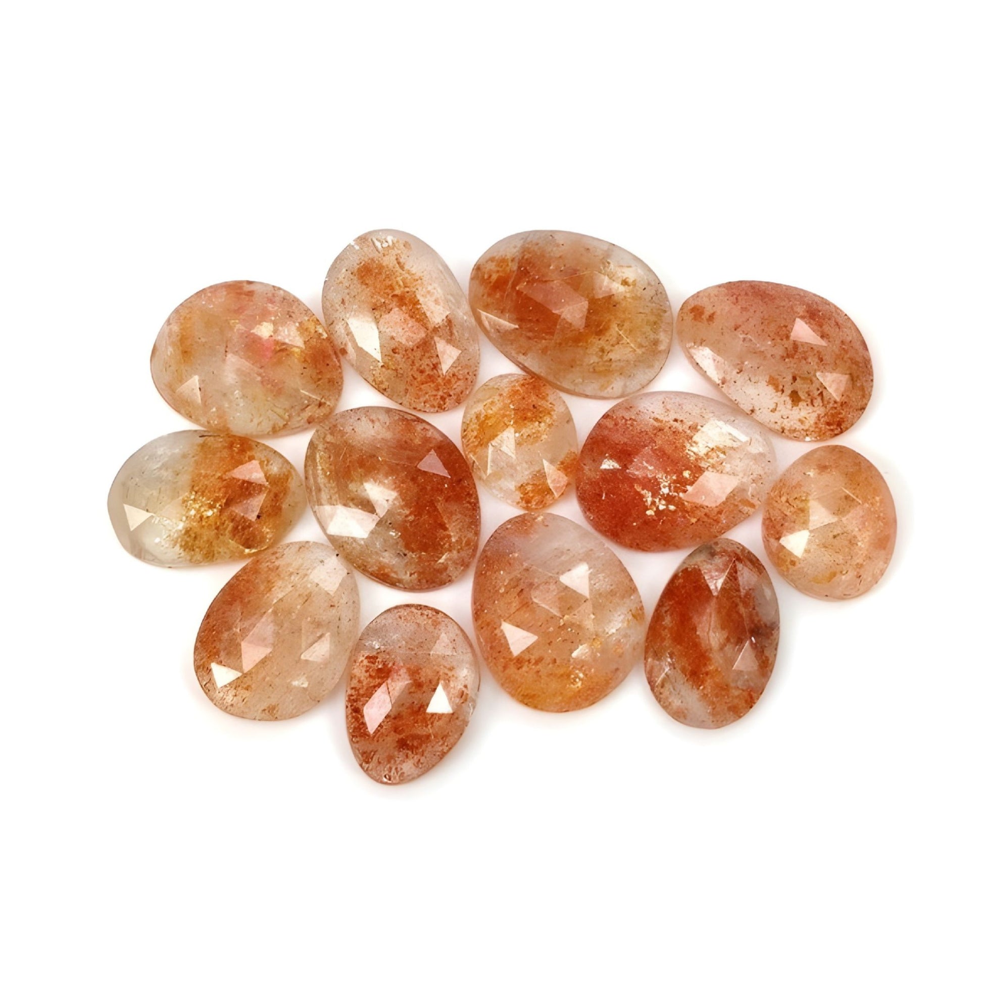 sunstone rose cut gemstone
