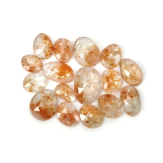 sunstone rose cut gemstone