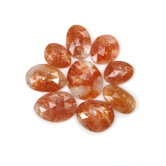 sunstone uneven shape rose cut