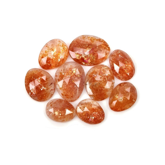 sunstone rose cut gemstone