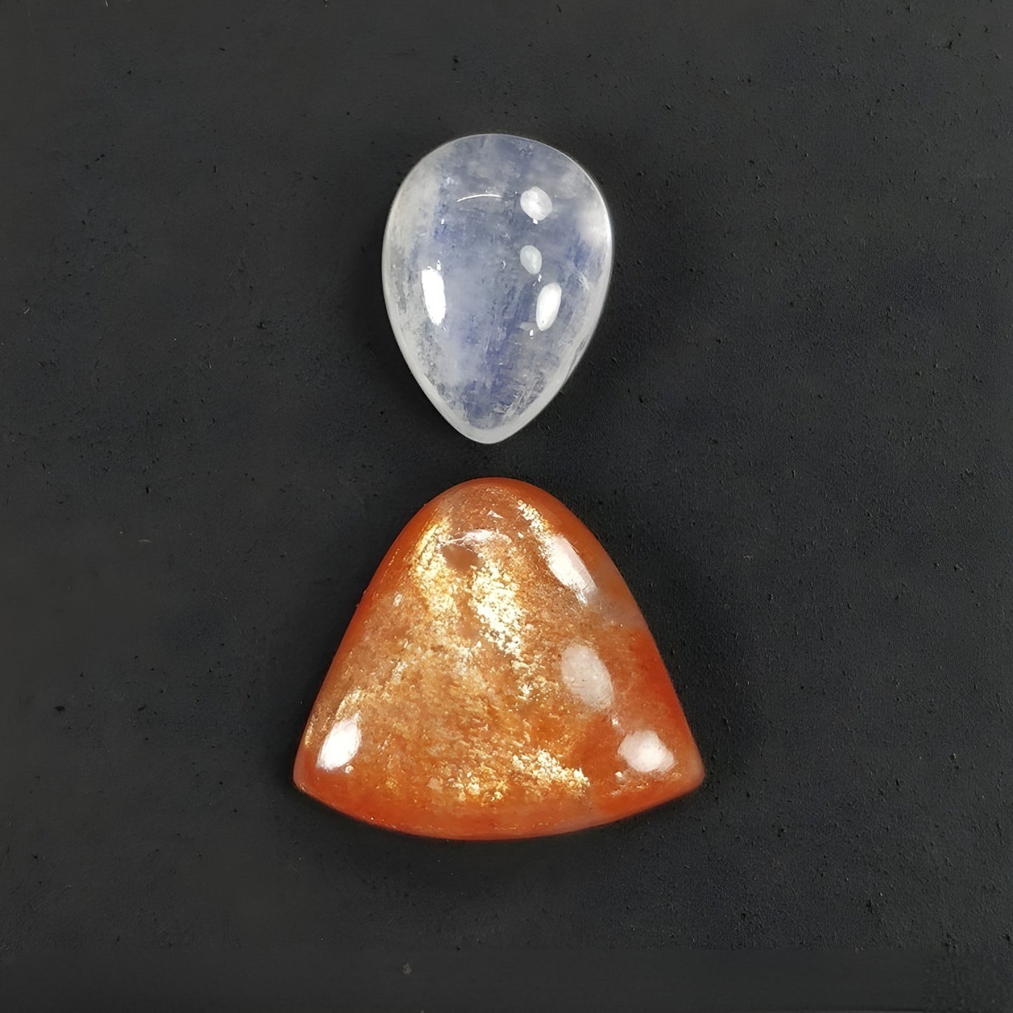 sunstone, moonstone cabochon gemstone