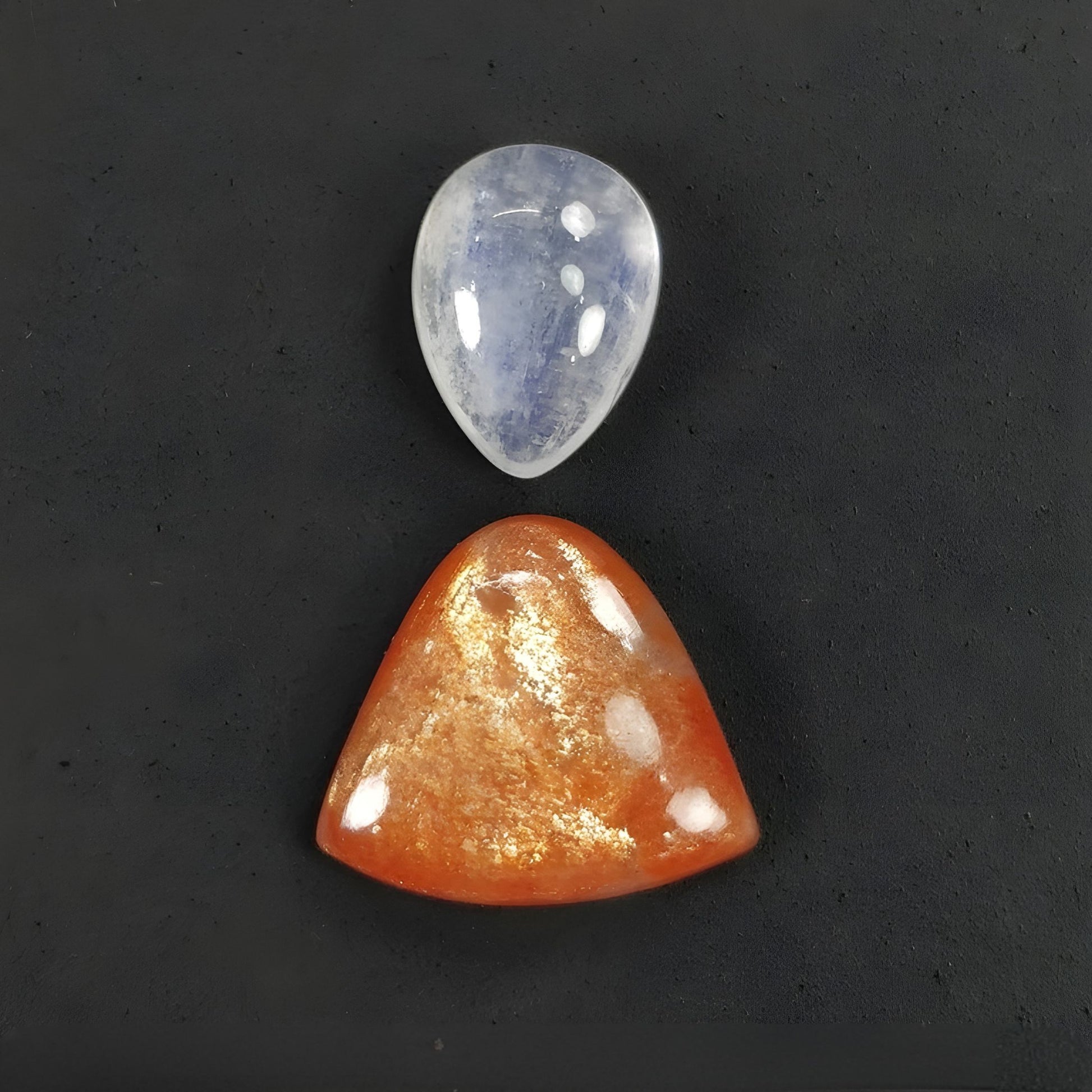 sunstone, moonstone cabochon gemstone