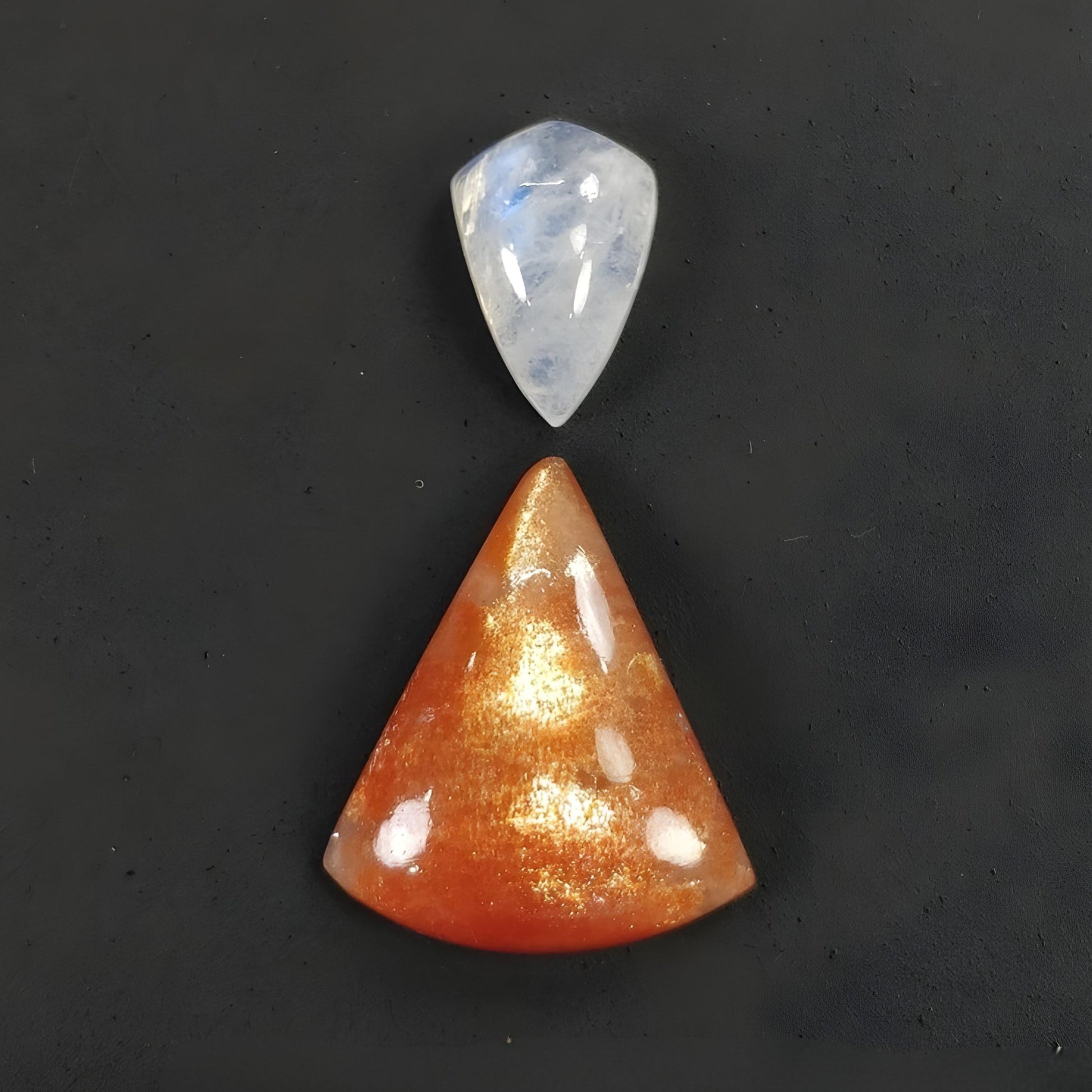 sunstone, moonstone cabochon gemstone