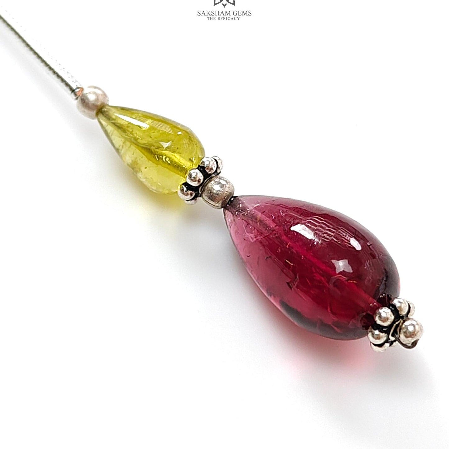 Watermelon Tourmaline Loose Beads : Natural Untreated Rubellite Tourmaline Gemstone Oval Teardrop Shape Plain Beads For Jewelry