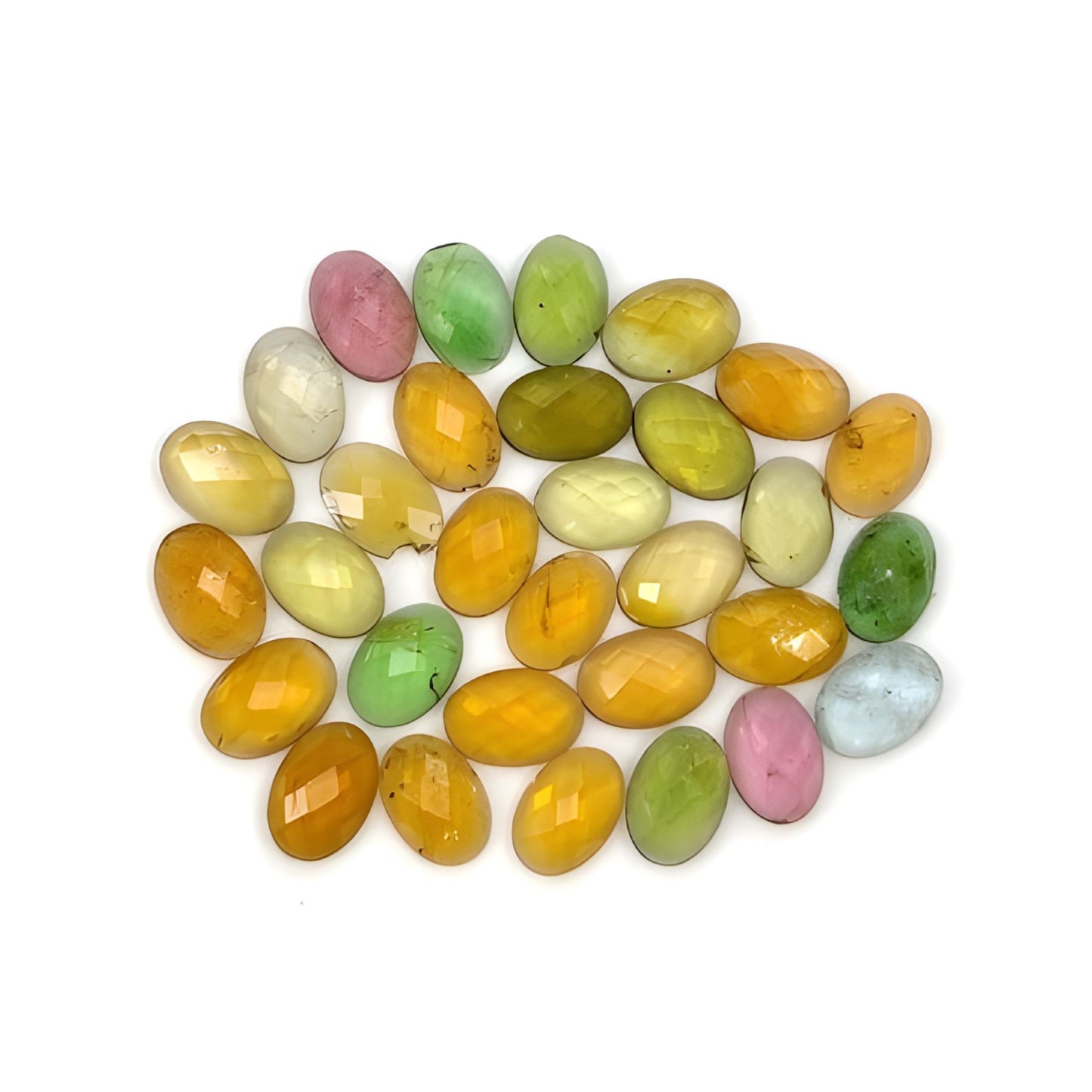 tourmaline oval shape checker cut