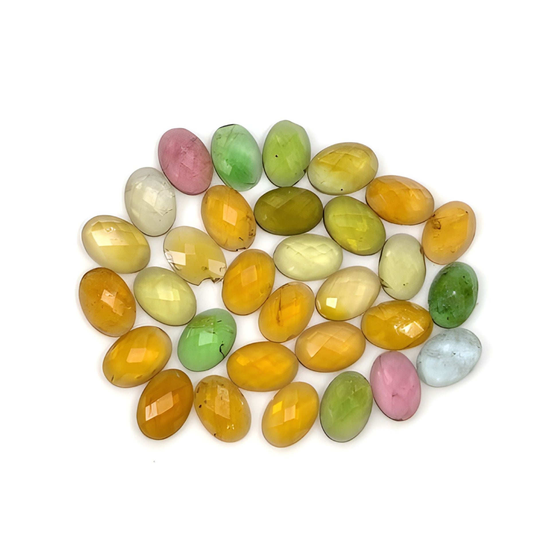 tourmaline oval shape checker cut
