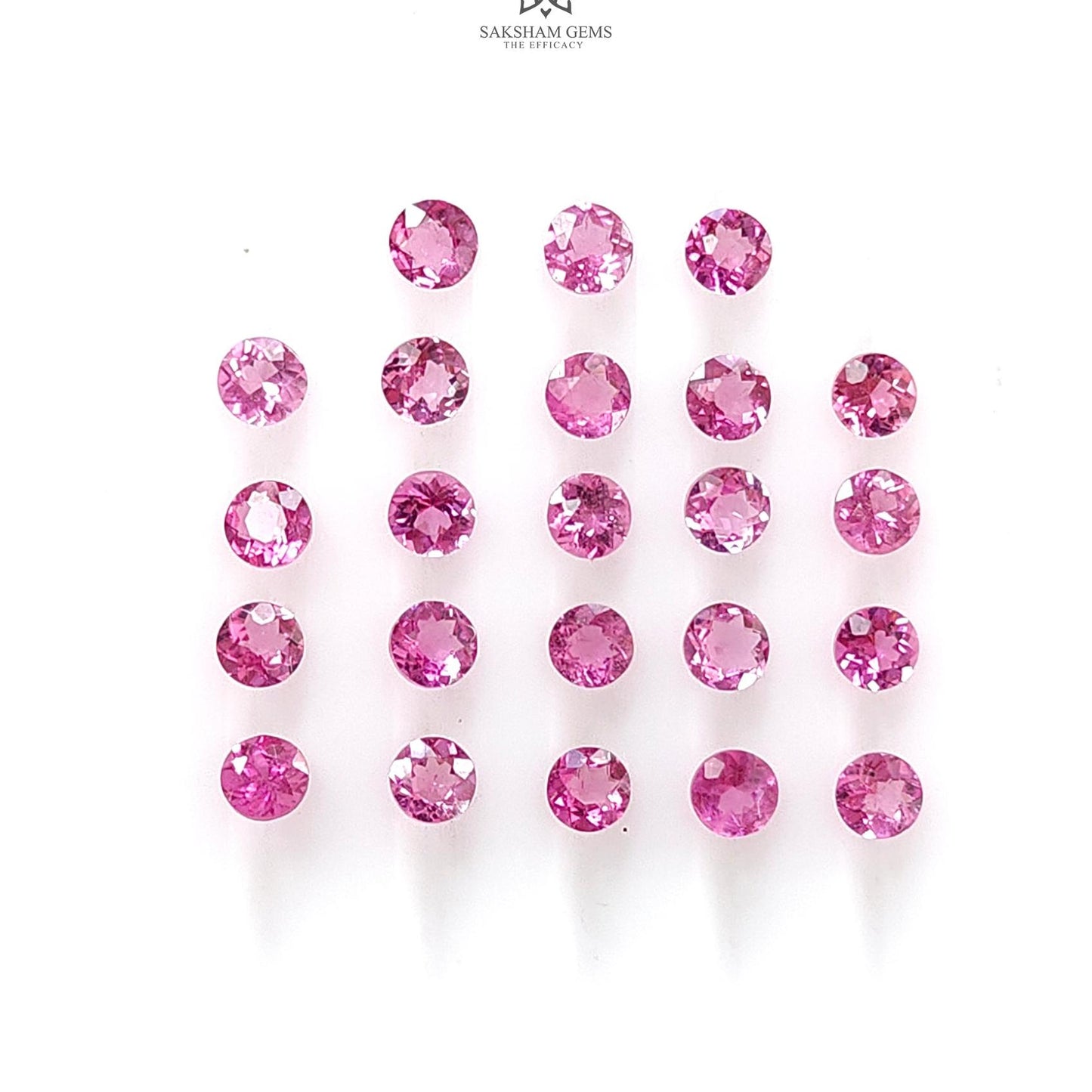 Pink Tourmaline Gemstone Faceted Cut: Natural Untreated Tourmaline Round Shape Lot For Jewelry