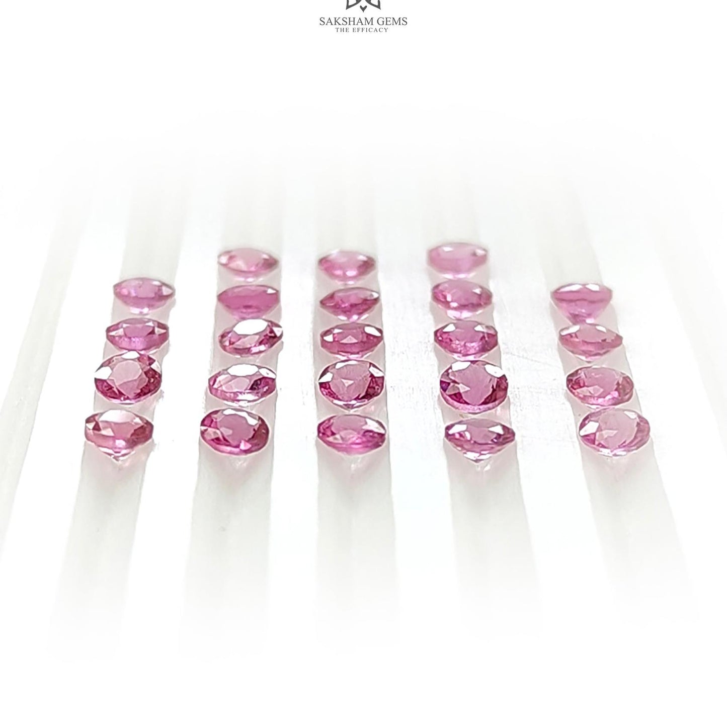 Pink Tourmaline Gemstone Faceted Cut: Natural Untreated Tourmaline Round Shape Lot For Jewelry