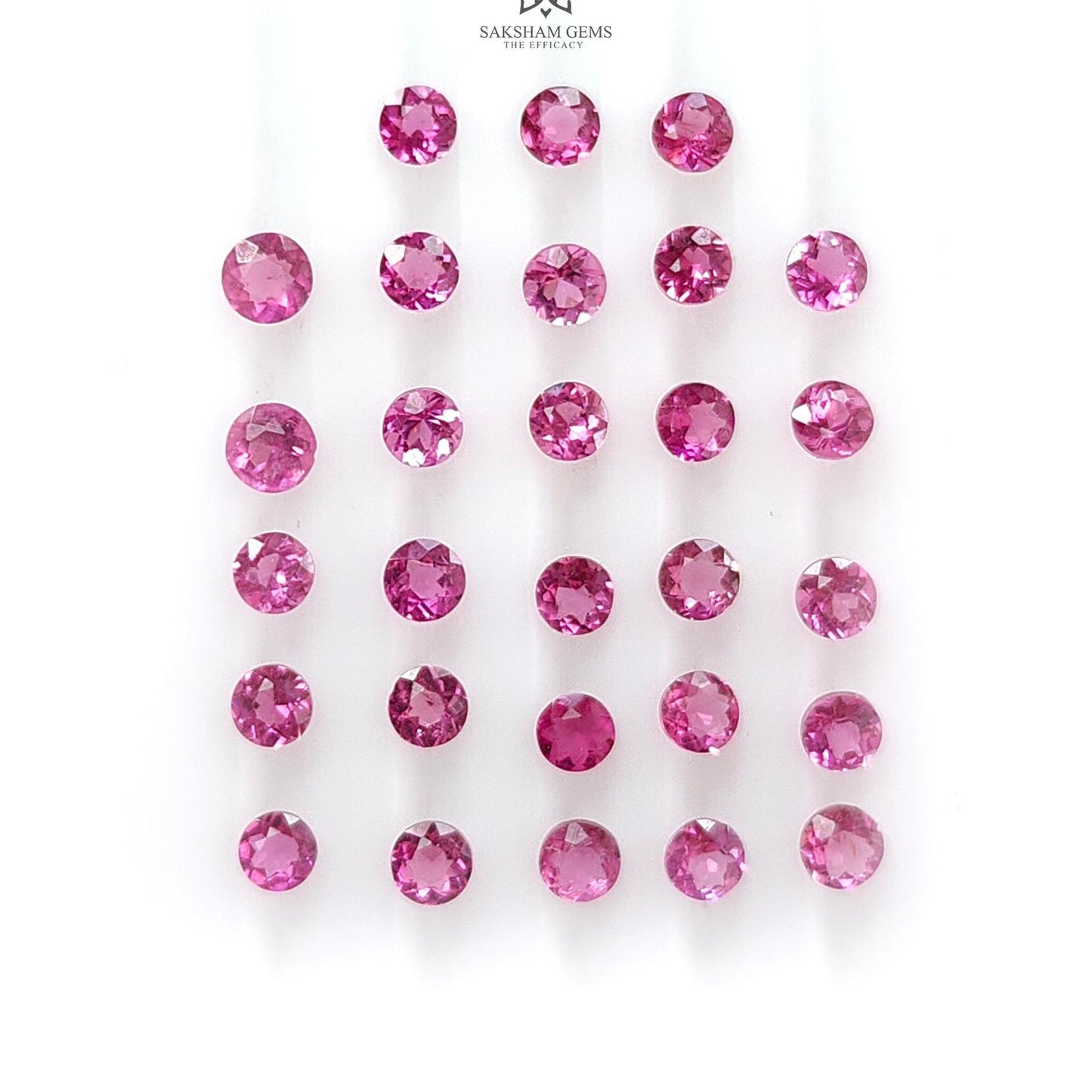 Pink Tourmaline Gemstone Faceted Cut: Natural Untreated Tourmaline Round Shape Lot For Jewelry