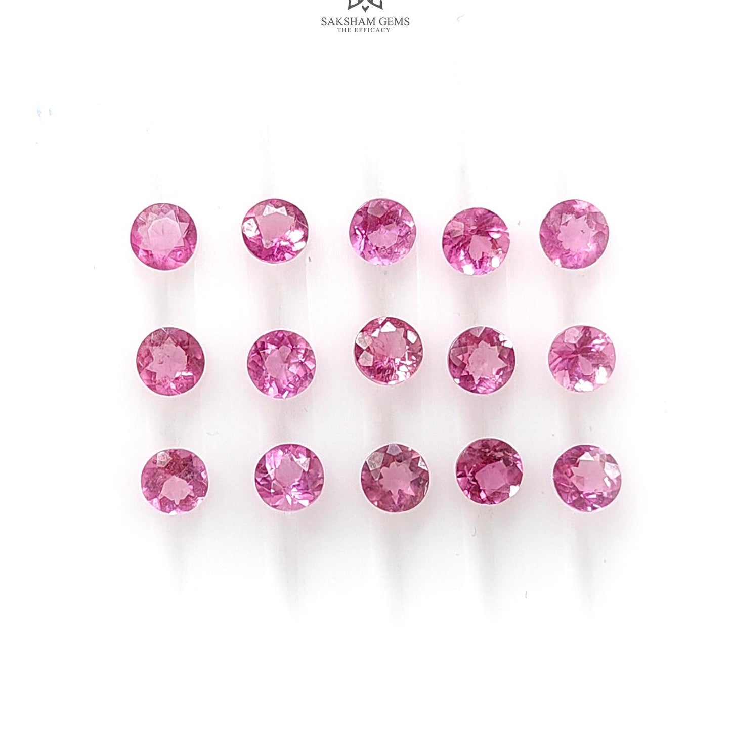 Pink Tourmaline Gemstone Faceted Cut: Natural Untreated Tourmaline Round Shape Lot For Jewelry