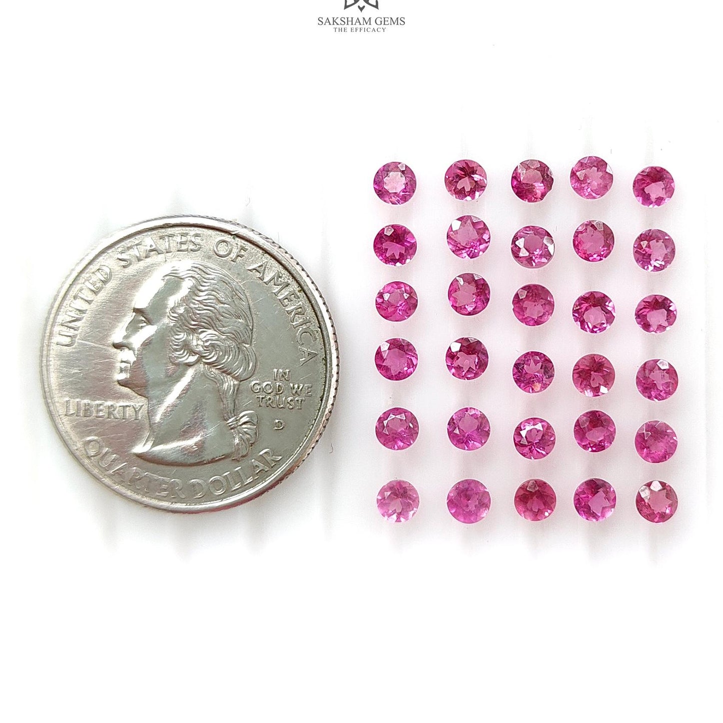 Pink Tourmaline Gemstone Faceted Cut: Natural Untreated Tourmaline Round Shape Lot For Jewelry