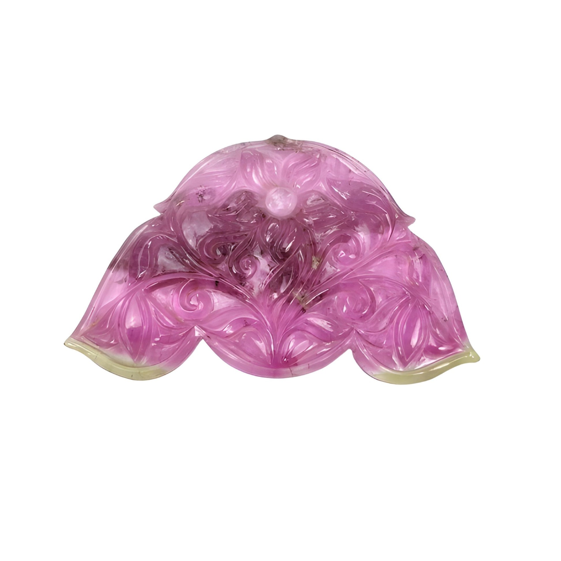 tourmaline flower shape carving