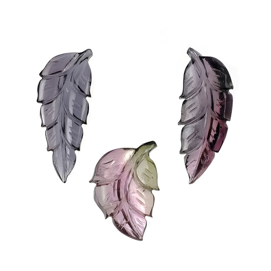 tourmaline leaf carving