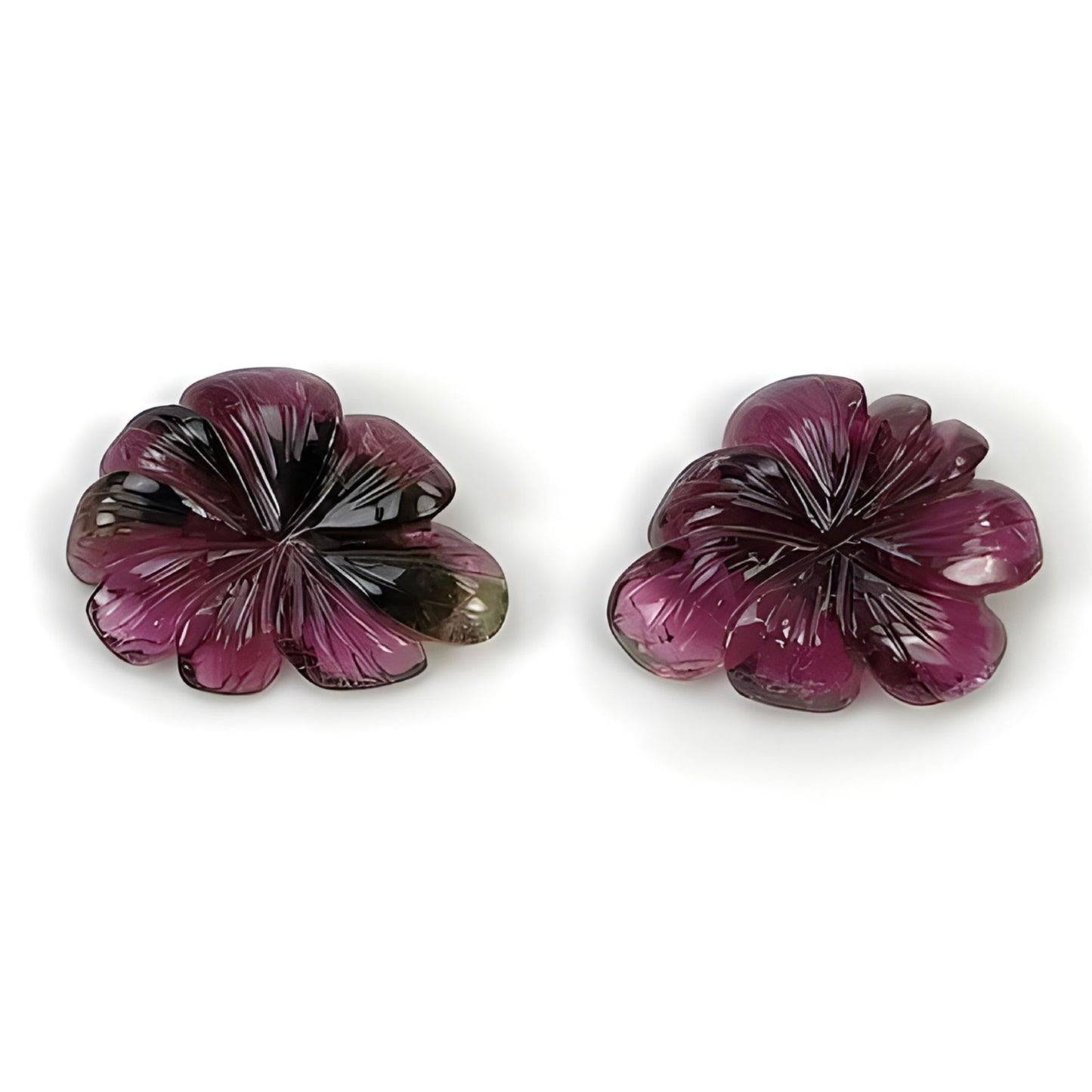 tourmaline flower carving