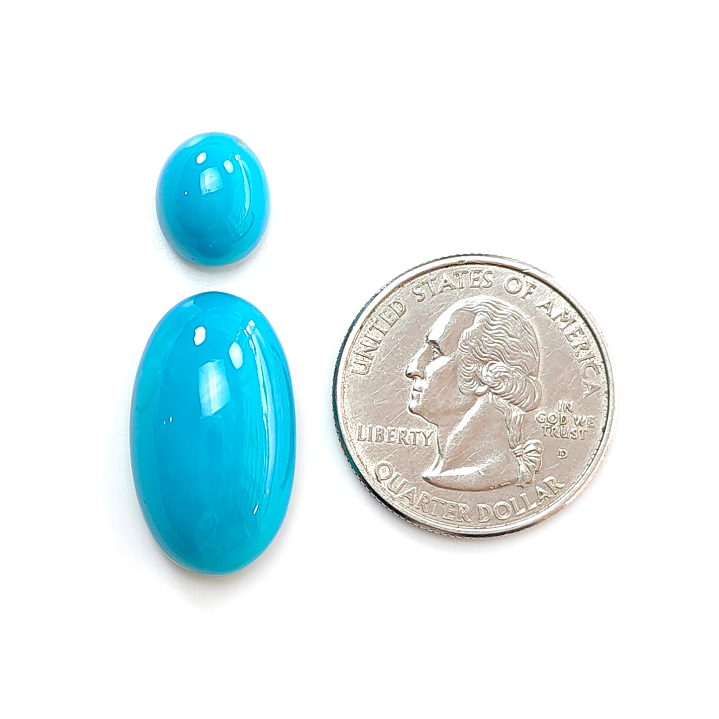 ターコイズの楕円形カボション