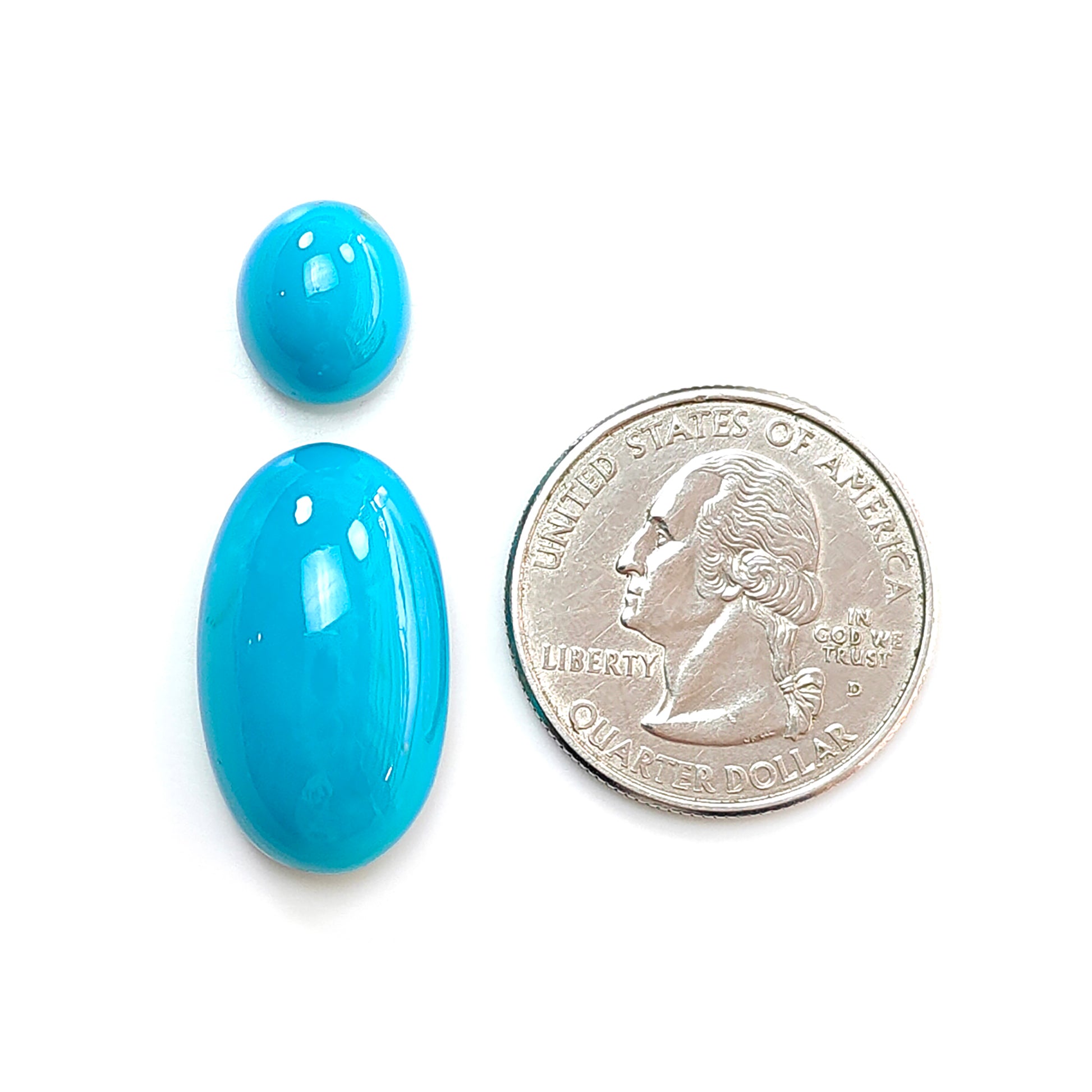 ターコイズの楕円形カボション
