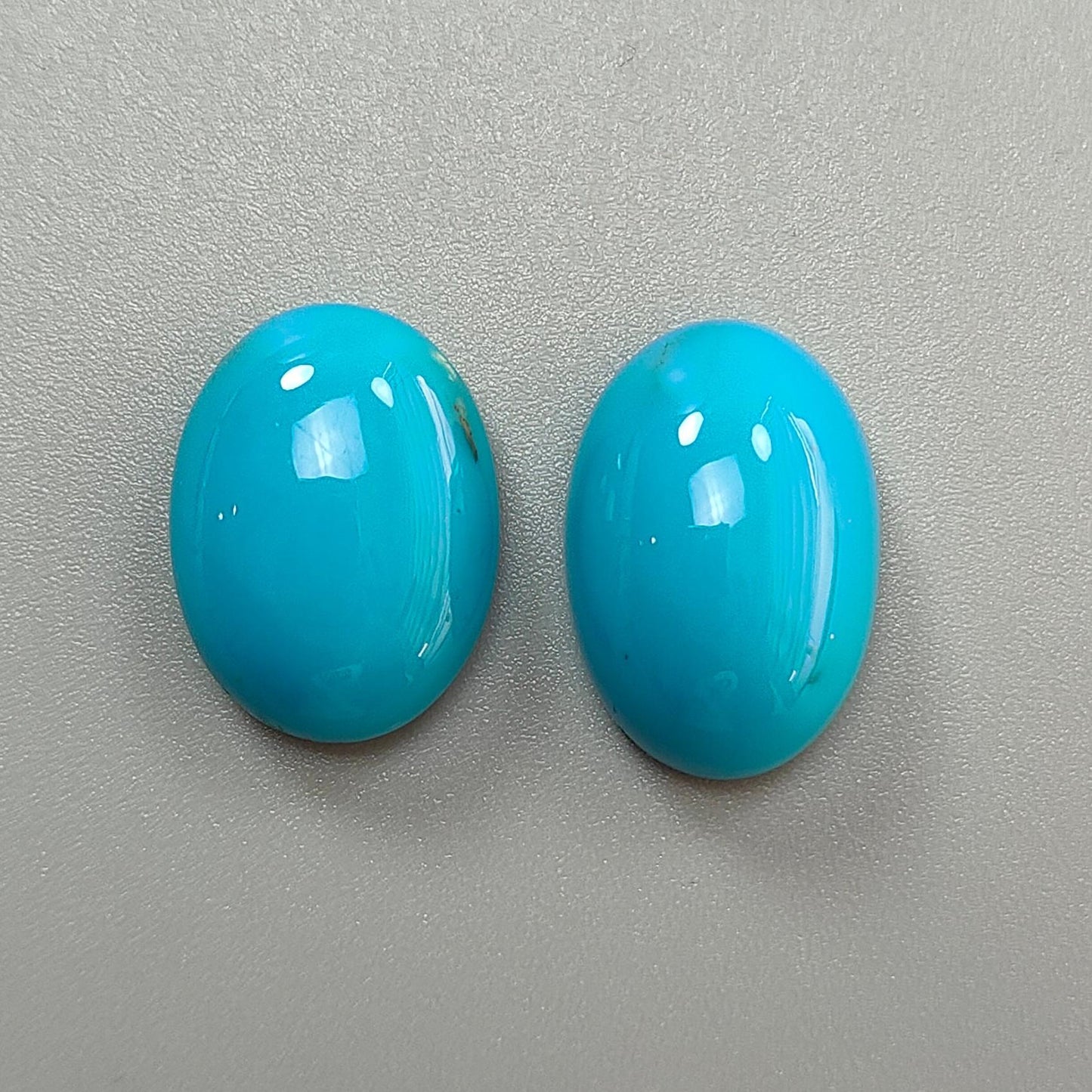 32.60cts Natural Sleeping Beauty Arizona Turquoise Oval Shape 20.5*15.5mm-22*15mm 2pcs December Birthstone