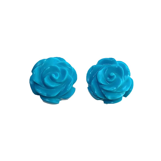 Howlite Rose Flower Round Shape Carving