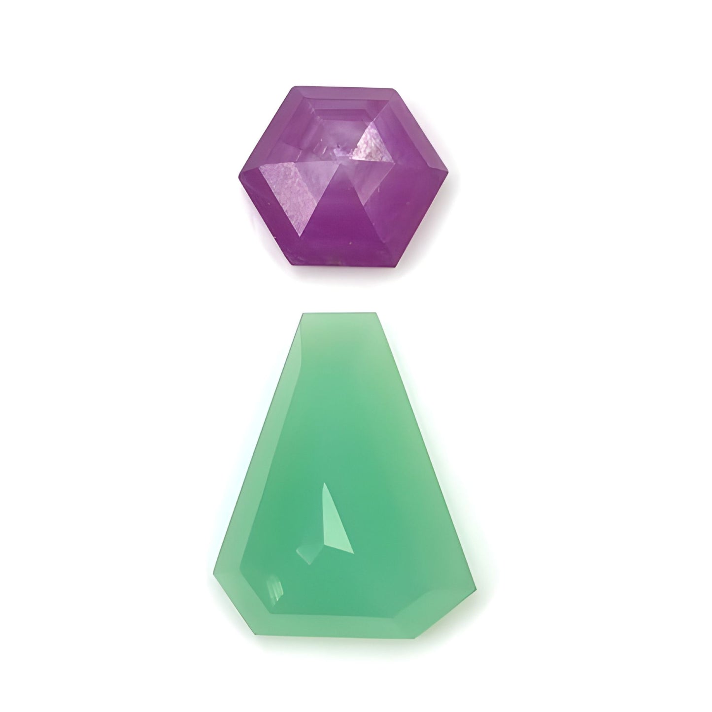 Chrysoprase, Sapphire Step Cut fancy Shape