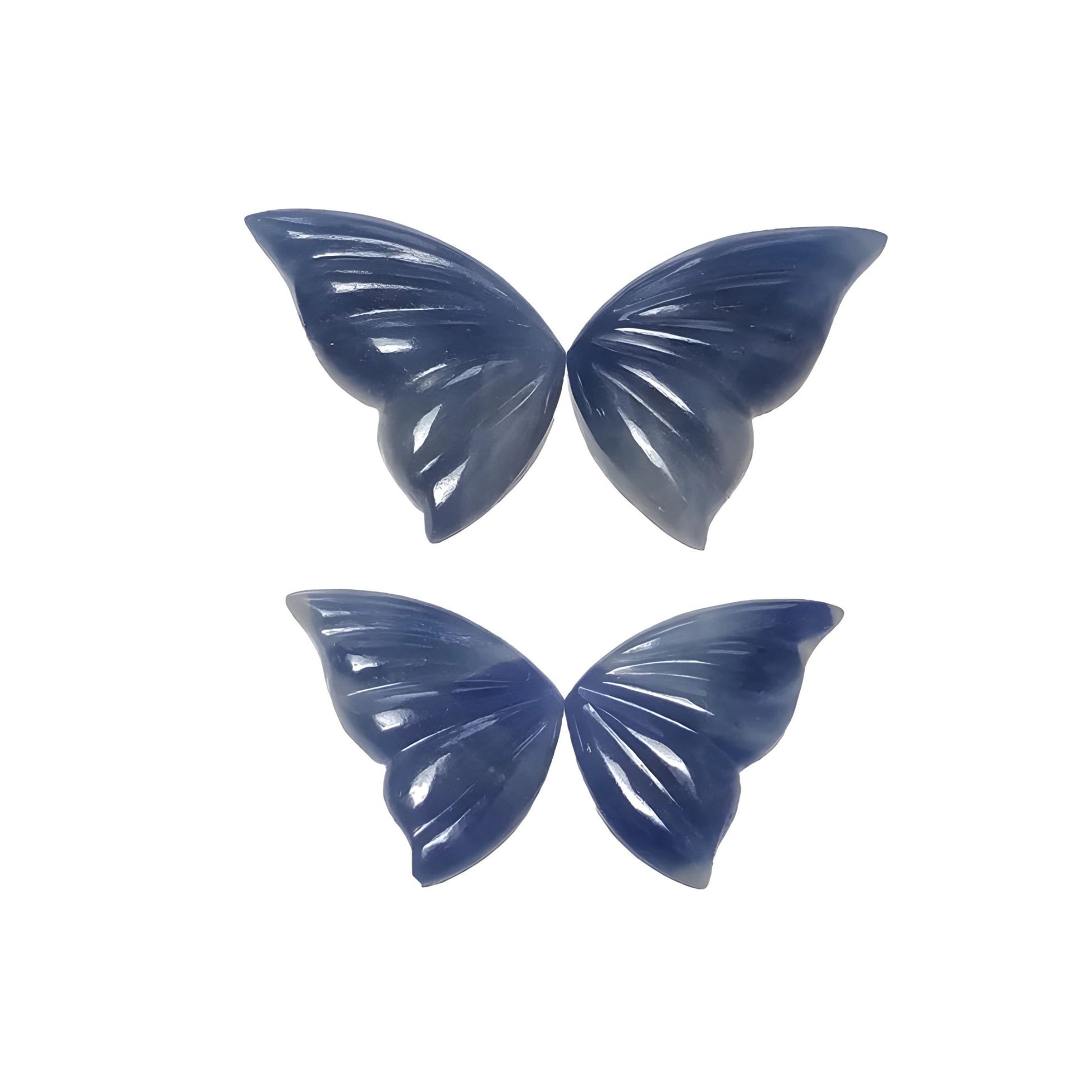 blue sapphire butterfly carving