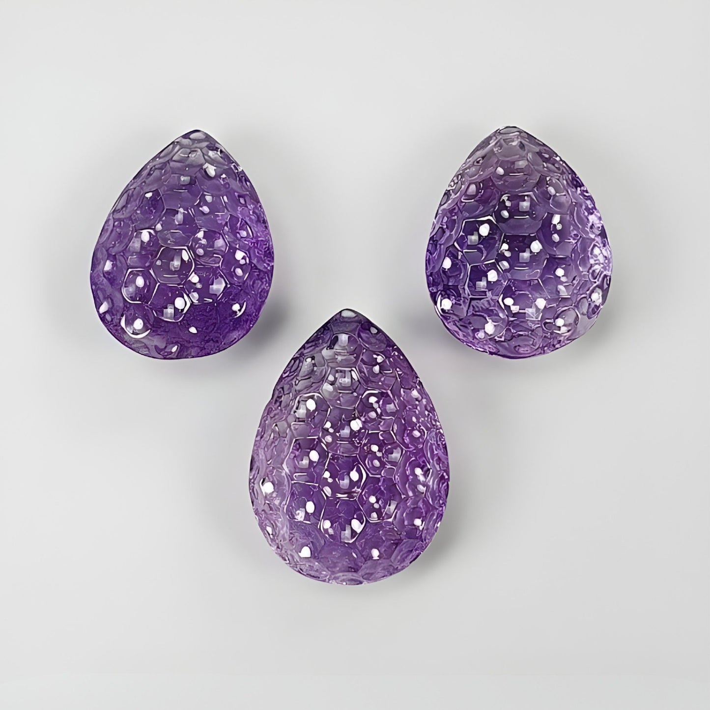 amethyst pear shape carving
