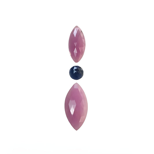multi sapphire marquise rose cut slices