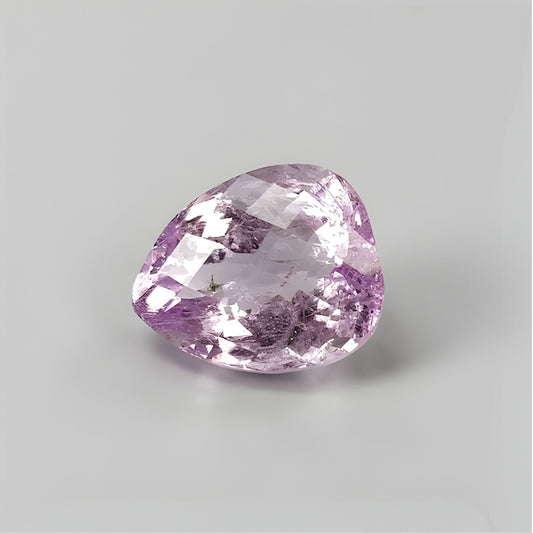Kunzite Pear Shape Checker Cut