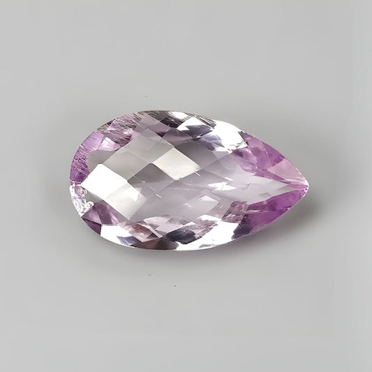 Kunzite Pear Shape Checker Cut