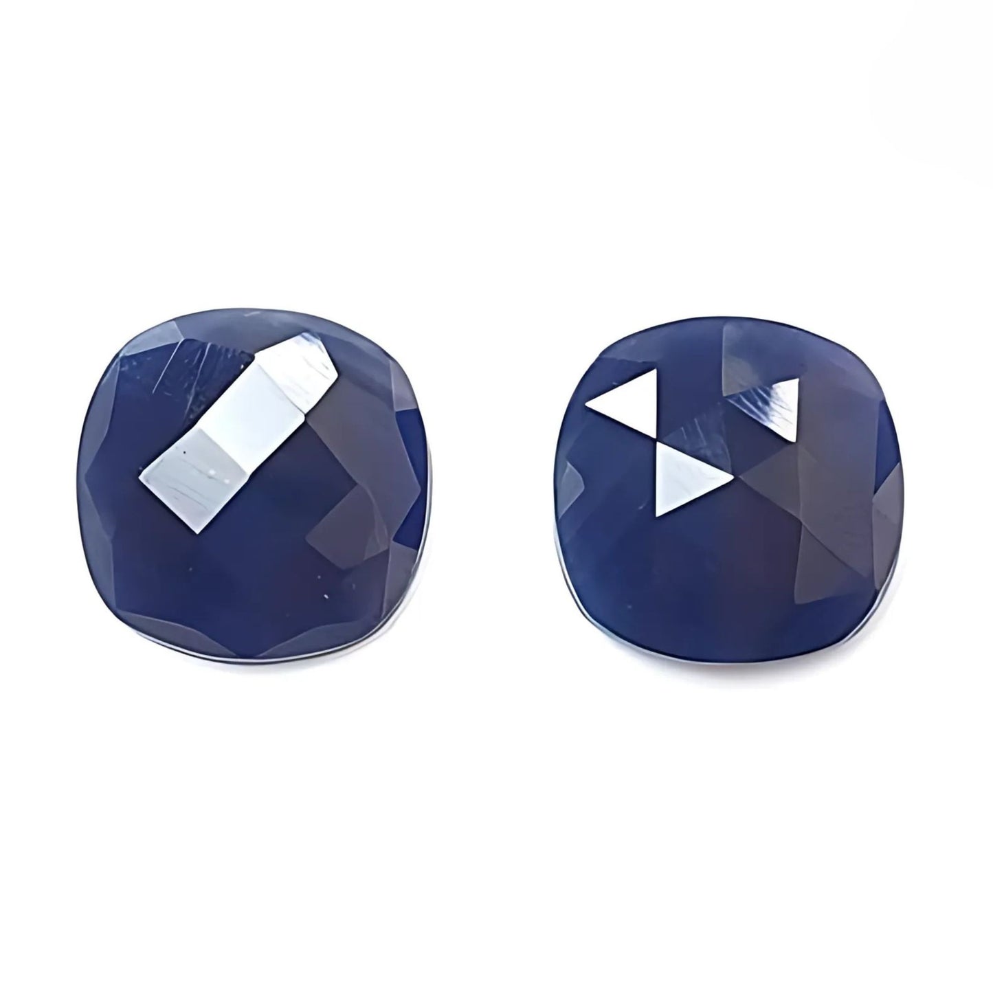 blue sapphire cushion checker cut