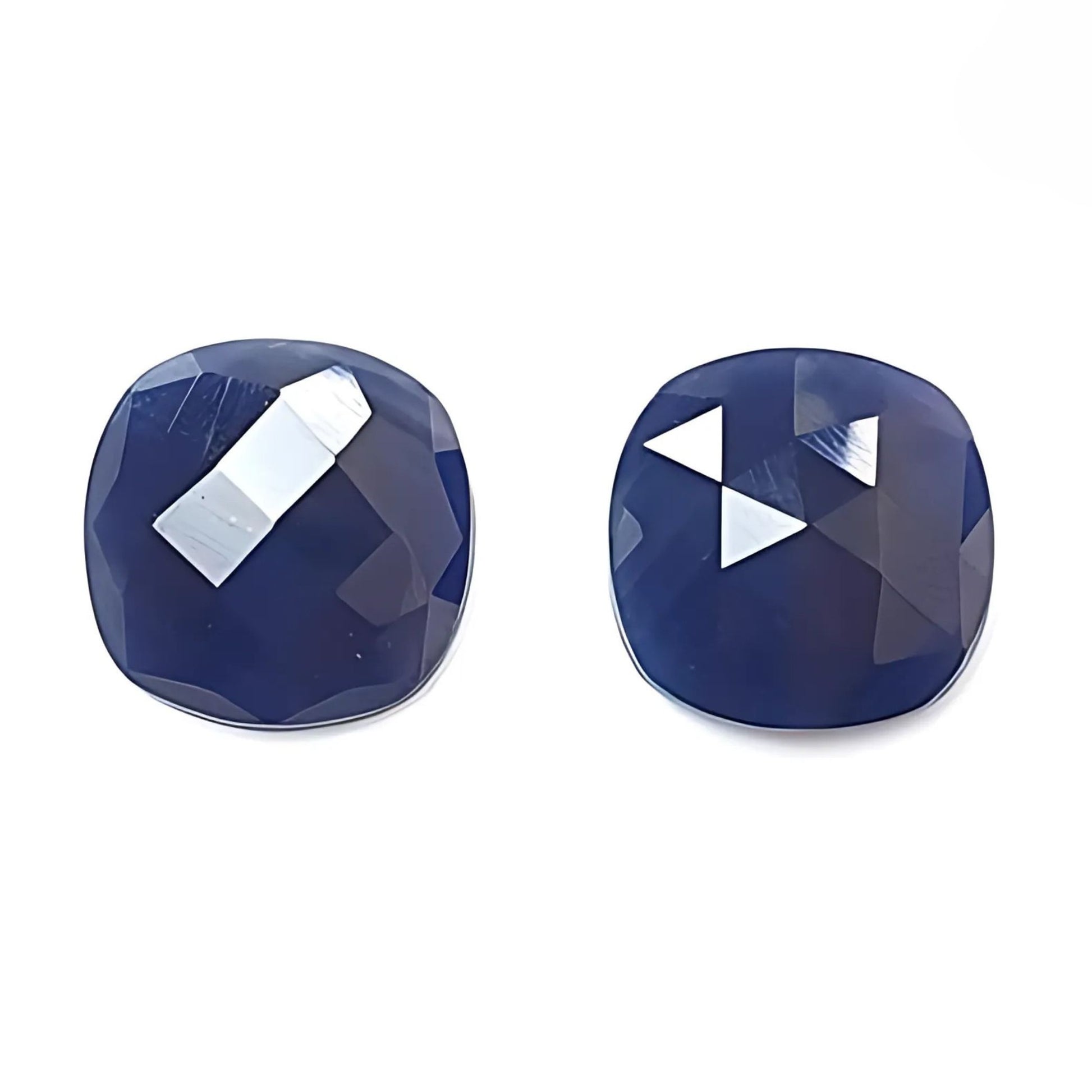 blue sapphire cushion checker cut