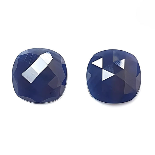 blue sapphire cushion checker cut