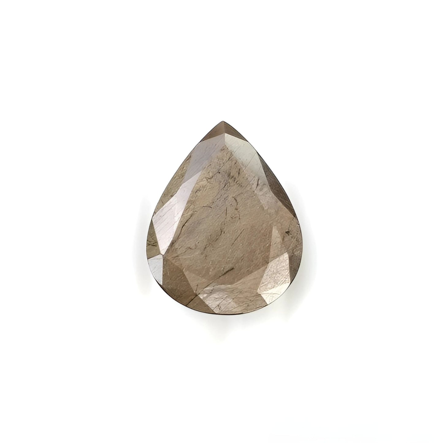 chocolate sapphire pear faceted cut