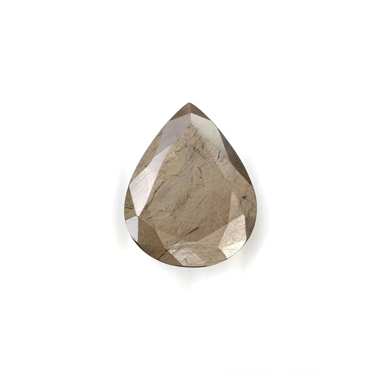 chocolate sapphire pear faceted cut