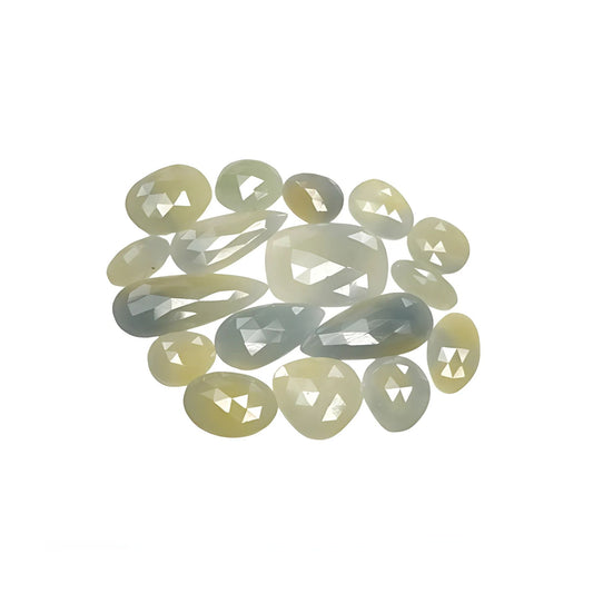 multi sapphire Pear rose cut slices