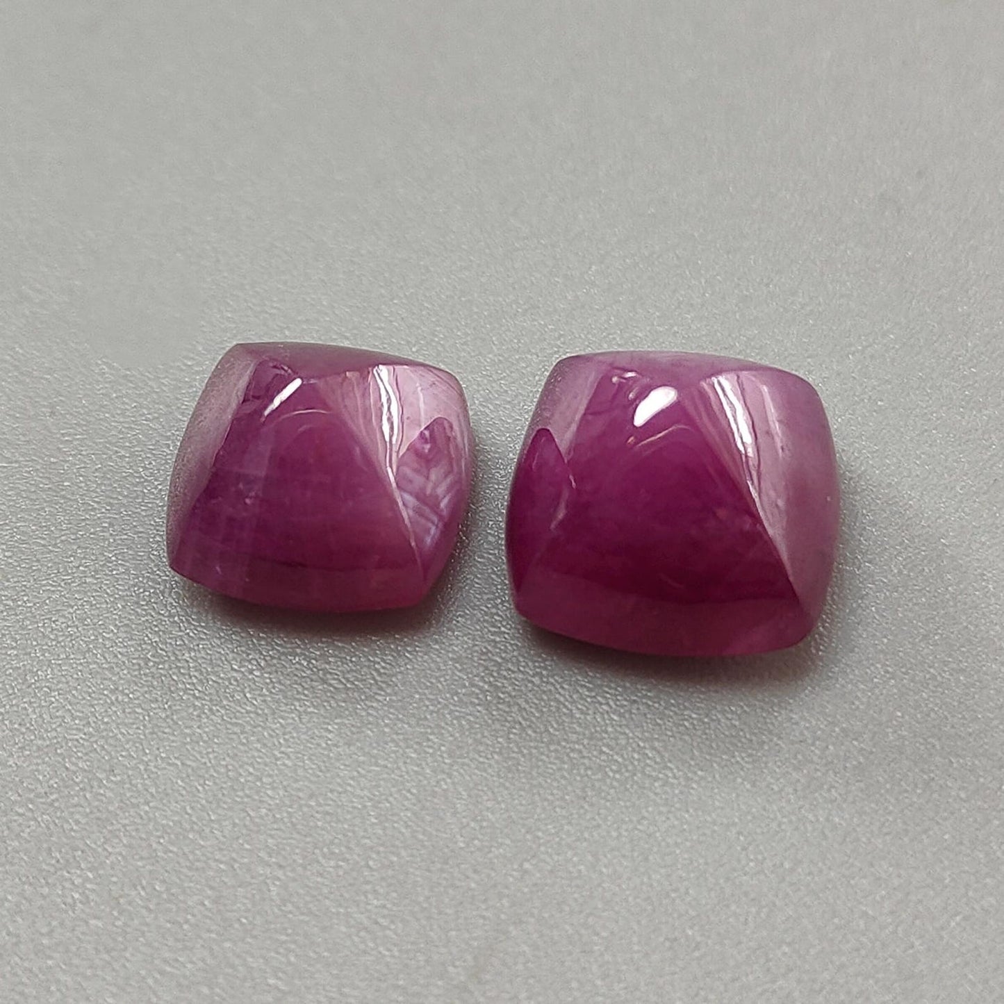 21.70cts Natural Untreated Ruby Gemstone Cabochon Sugarloaf Shape 2pcs