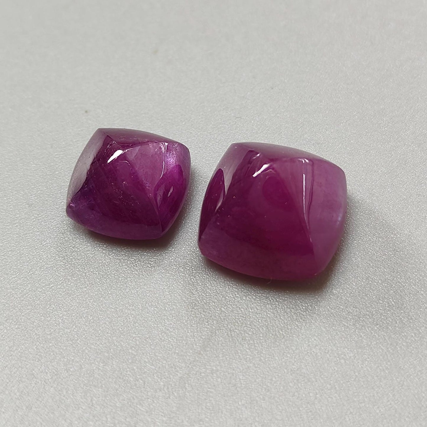 32.10cts Natural Untreated Ruby Gemstone Cabochon Sugarloaf Shape 2pcs