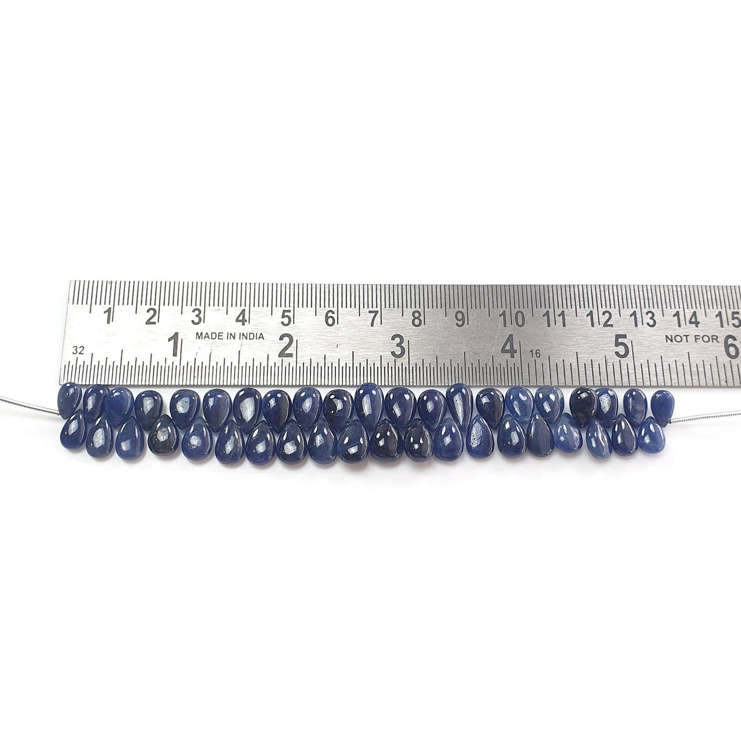 104.60cts Natural Blue Sapphire Loose Beads Plain Briolette Pear Shape 5.25"