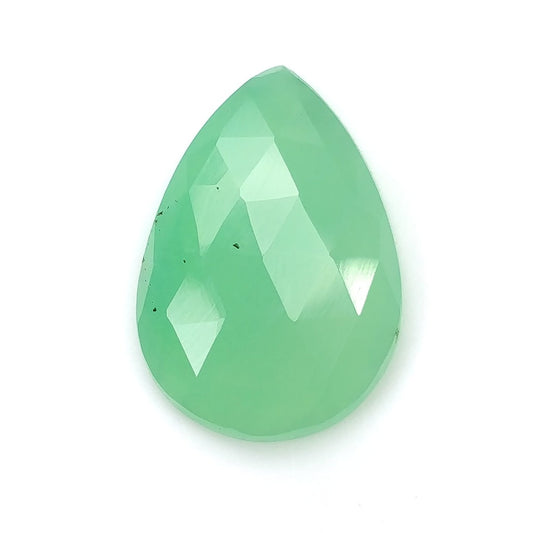 Green Chrysoprase Pear Shape Rose Cut