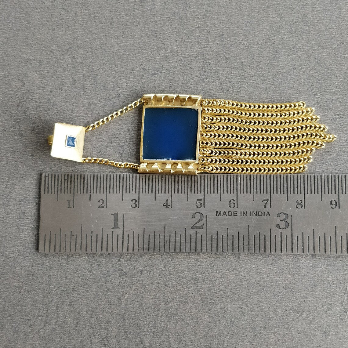 Handmade Brass Earring : 3.5"*1.25" 18k Gold Plated 15.30gms Brass Boho Style Heart Design Drop Dangle Push Back Earring Gift For Her