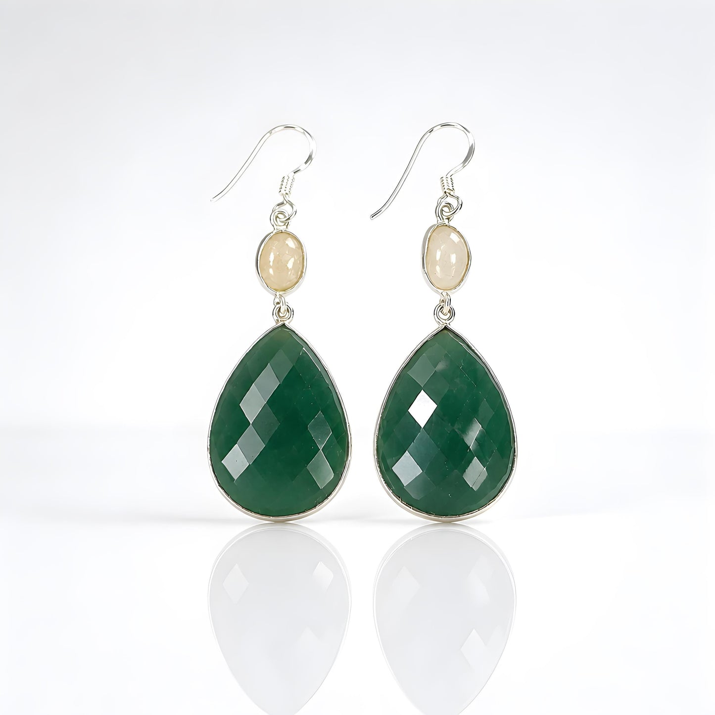 Sapphire Silver Earring