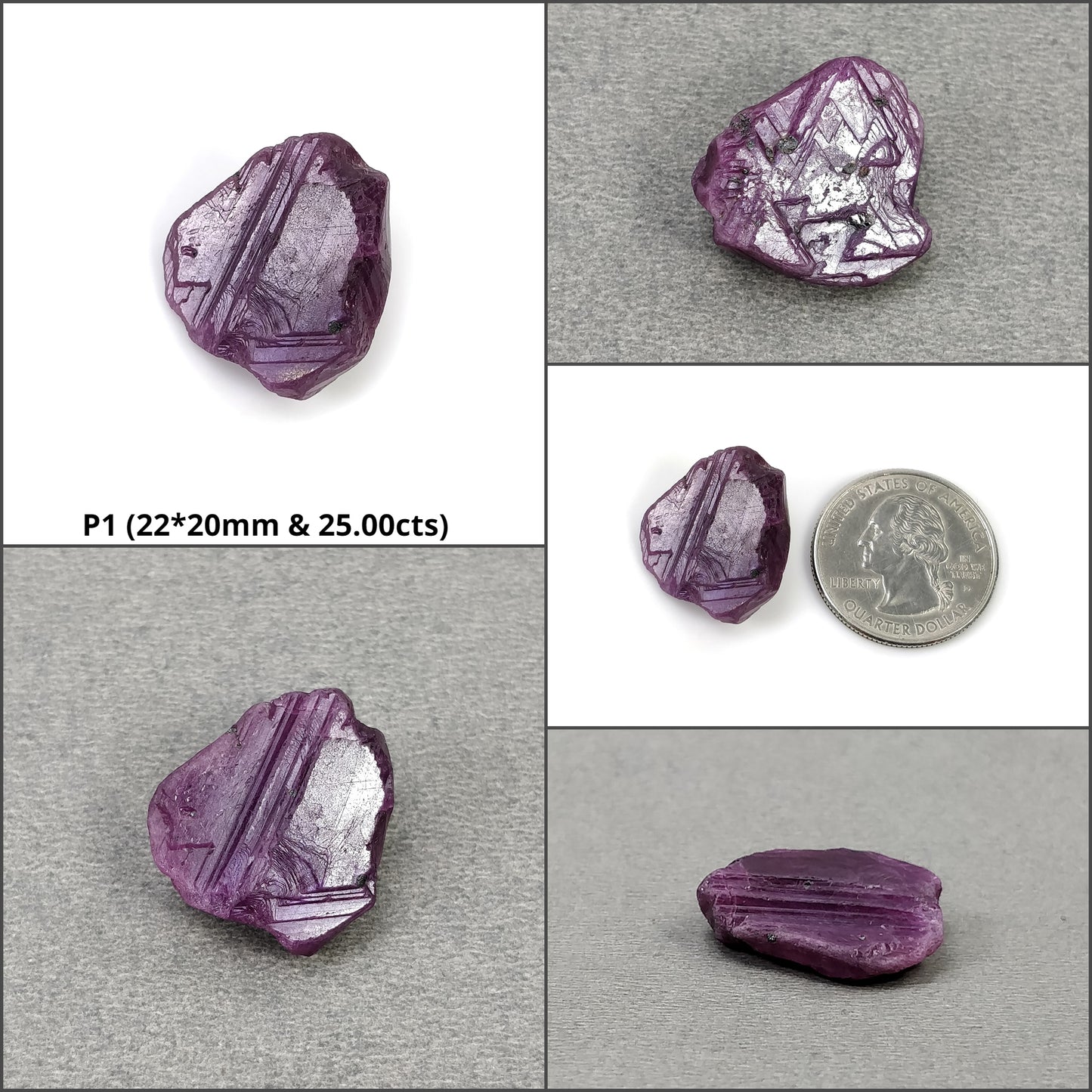 Record Keeper Ruby Gemstone Crystal : Natural Untreated Unheated Red Ruby Triangle Formative Specimen