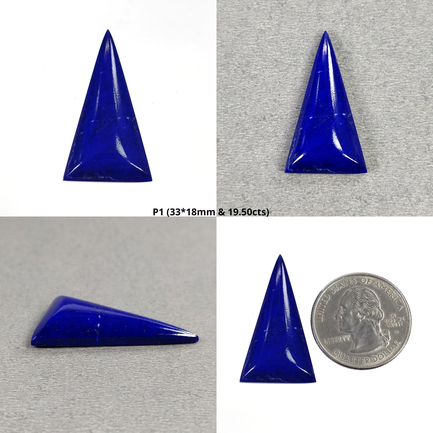 LAPIS LAZULI Gemstone Cabochon : Natural Untreated Blue Lapis Uneven Shape 1pcs