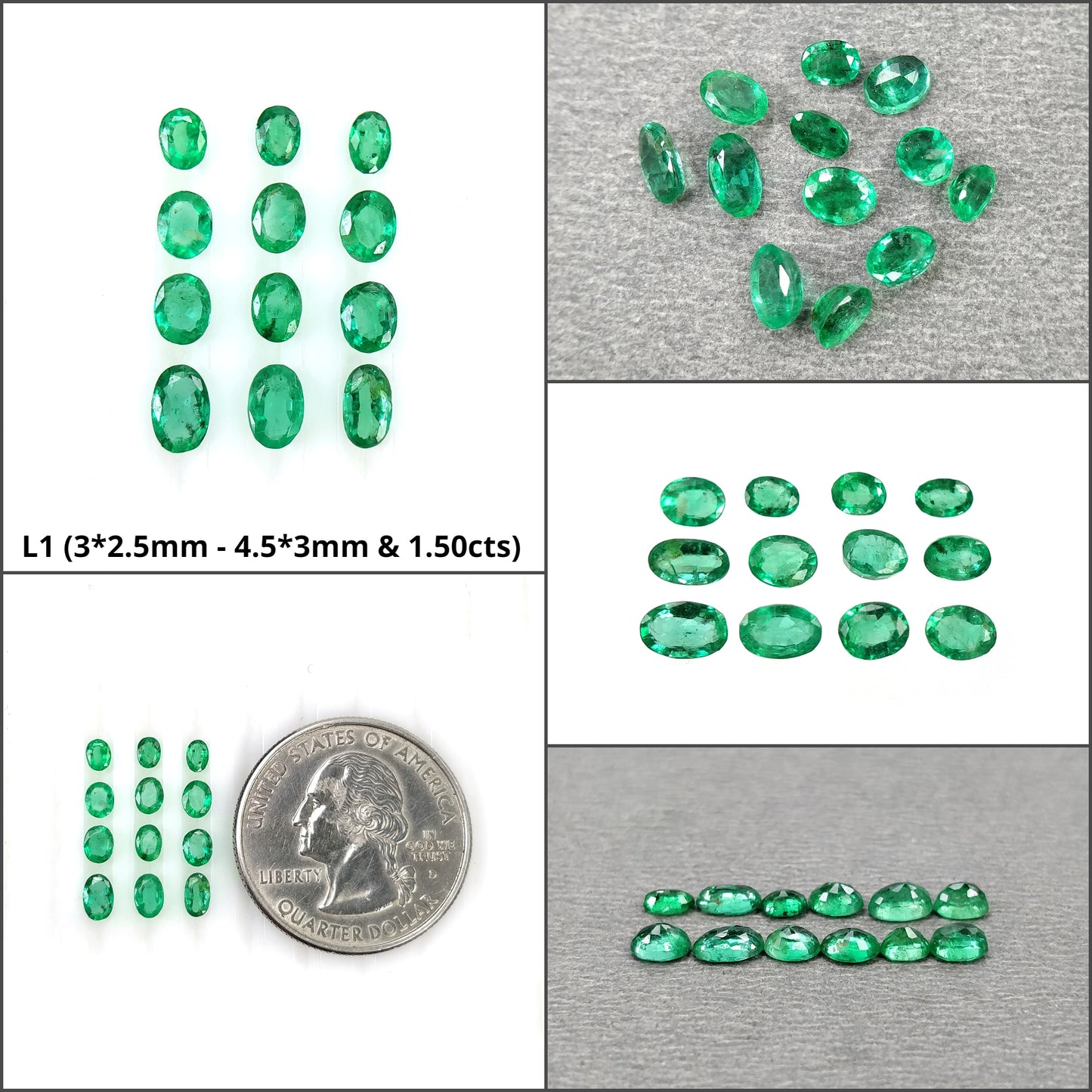 Emerald Gemstone Normal Cut : Natural Untreated Unheated Green Emerald Oval Shape Lots For Jewelry