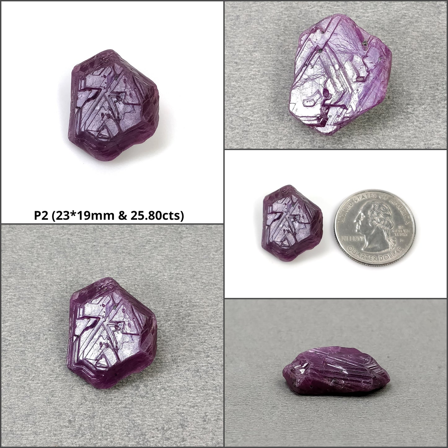 Record Keeper Ruby Gemstone Crystal : Natural Untreated Unheated Red Ruby Triangle Formative Specimen